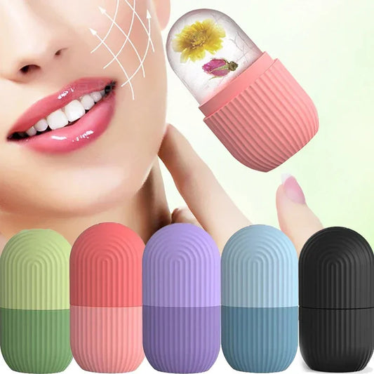 Facial Ice Roller with Silicone Holder